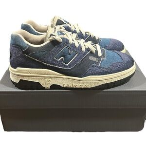 New Balance 550 BBW550GH Women’s Sneakers Navy Denim Heron Blue Angora Size 6.5